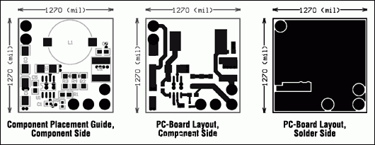 圖1所示電路的PCB布局圖