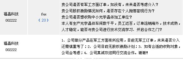 [互動(dòng)]福晶科技:無軍工訂單 是否介入待考慮